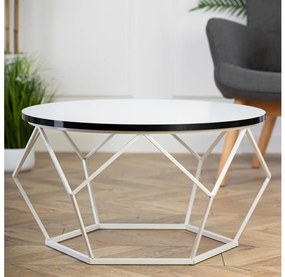 Konferenčný stolík DIAMOND 40x70 cm čierna/biela