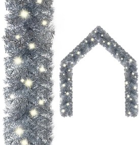 vidaXL Vianočná girlanda s LED svetielkami 10 m strieborná