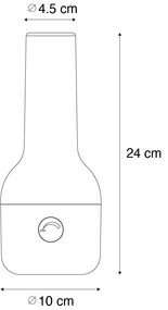 Sada 2 stolových lamp pre exteriér zlatá s bielou vrátane nabíjateľného LED - Haard