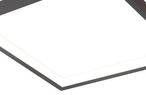 Stropné svietidlo čierne vrátane LED 3-stupňový stmievač 5-svetlo - Lejo