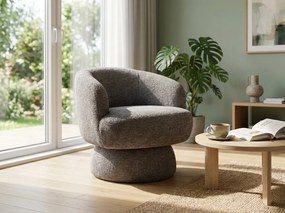 Otočné dizajnové kreslo COSMIC RAVEN, sivé