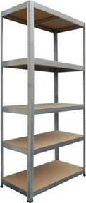 Regál 180x120x40 cm kovový zinkovaný 5-policový, nosnosť 600 kg