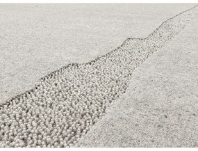 Svetlosivý vlnený koberec 133x190 cm Morphic Rocca – Agnella