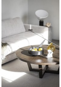 Tmavohnedý okrúhly konferenčný stolík v dekore duba ø 110 cm Boxford – Rowico