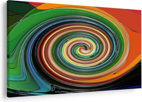 Abstraktný obraz - farebná špirála (90x60 cm)