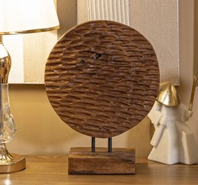 Dekoratívna soška Coin 40 cm z masívu hnedá