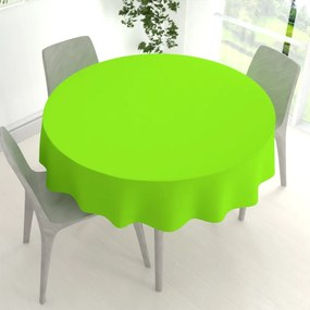 Biante Dekoračný okrúhly obrus Rongo RG-041 Žiarivý zelený Ø 100 cm