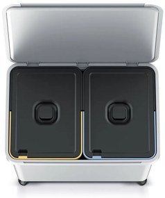 Odpadkový kôš, 2 x 23 l, svetlo sivá