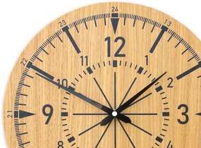 Dřevěné nástěnné hodiny Avatar 33 cm dub přírodní/černé