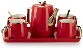 Čajový/kávový set Noah Red Gold