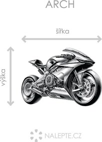 Hitech motorka textilní prelepiteľná nálepka na stenu hárok 46 x 33 cm