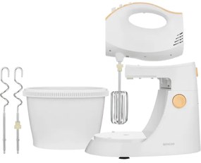 Sencor - Ručný šľahač s otočnou misou 500W/230V biela