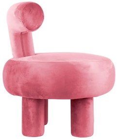 Ružové zamatové kreslo Abrazo – Leitmotiv