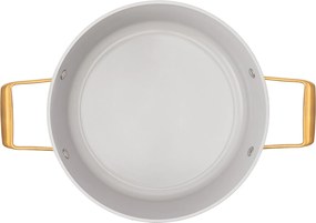 Elmich Nepriľnavá keramická hlboká panvica Zen Ø 28 cm – krémovo zlatá