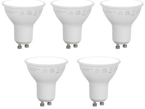 Sada 5 inteligentných stmievateľných LED žiaroviek GU10 50mm Opálová 7W 630 lm 4000K
