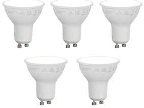 Sada 5 inteligentných stmievateľných LED žiaroviek GU10 50mm Opálová 7W 630 lm 4000K