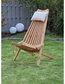 Drevené záhradné kreslo v prírodnej farbe Falun - Garden Pleasure