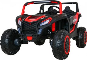 Ramiz ATV Závodná bugina pre 2 deti Červená + pohon 4x4 + diaľkové ovládanie + pomalý štart + MP3 LED