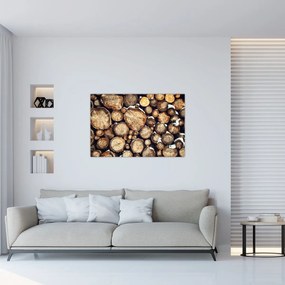 Obraz - Drevo v snehu (90x60 cm)