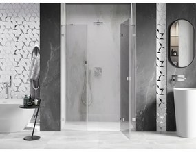 Mexen Lunar, pravé otočné sprchové dvere 120 cm, číre sklo, chrómový profil, 834S-120-050-01-00-P