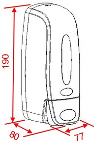 Novaservis - Zásobník na tekuté mydlo 400 ml, biely, 69085,1