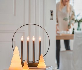 Jedlička z pravého vosku s LED, 2 ks