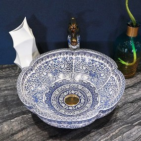 Keramické umývadlo na dosku Rea Vivien modré