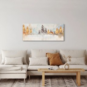 Obraz - Akvarelový les (120x50 cm)