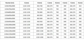 Mexen Lunar, L Duo výklopný sprchový kút 115 x 105 cm, 8mm číre sklo, profil medená matná, 834L-115L-105P-65-00