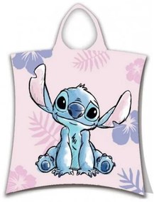 Jerry Fabrics - Detské pončo Lilo &amp; Stitch - Disney | 100% bavlna, rozmer 50x115 cm