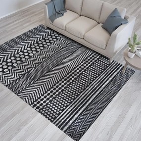 Dizajnový koberec sivej farby s decentnými vzormi Šírka: 200 cm | Dĺžka: 290 cm