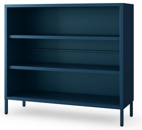 Nízky policový regál LUCA, 1000 x 900 x 350 mm, Modern: tmavomodrá farba