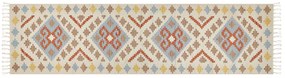 Bavlnený kelímový koberec 80 x 300 cm viacfarebný ATAN Beliani