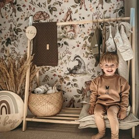 Tapeta roztomilé lesné zvieratá svetlé 280x100cm