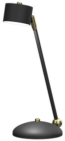 Stolná lampa Arena, 1x čierne kovové tienidlo, b/g