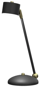 Stolná lampa Arena, 1x čierne kovové tienidlo, b/g