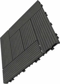 WPC dlaždica LEGI STYLE 30 x 30 cm, čierna