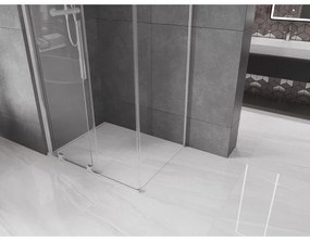 Mexen Velar, sprchový kút s posuvnými dverami 130(dvere) x 90(stena) cm, 8mm číre sklo, chrómový profil, 871-130-090-01-01