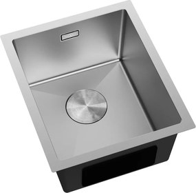 Mexen Trixo, 1-komorový nerezový drez 370 x 440 mm, brúsená oceľ, 6412371000-01