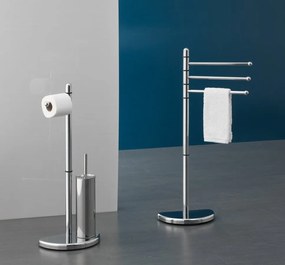 Aqualine Aqualine, HIBISCUS Stojan s držiakom na toaletný papier a WC kefou, chróm, HI32