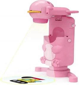 Detský projektor na kreslenie 3v1 ružový