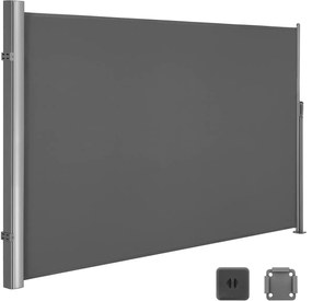 Bočná markíza Orrine 180x400 cm tmavo šedá