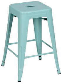 Tyrkysovomodré kovové barové stoličky v súprave 2 ks (výška sedadla 61 cm) – Ixia