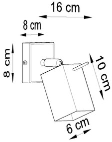 Bodové svietidlo Merida, 1x biele kovové tienidlo, (možnosť polohovania)
