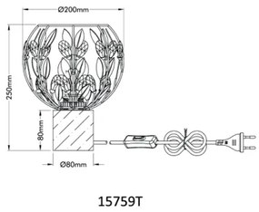 Globo 15759T - Stolná lampa MIKA 1xE27/40W/230V