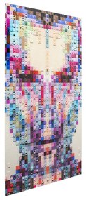 Pixel Face sklenený obraz viacfarebný 120x80 cm
