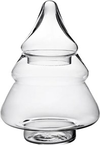 Transparentná sklenená dóza v tvare stromčeka - Ø 19*29 cm
