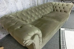 (3010) VIVONITA Chesterfield hnedá pohovka 195cm