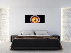 Obraz svetiel v kruhu (120x50 cm)