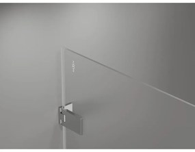 Mexen Lunar-F, 1-krídlový sprchový kút so skladacími dverami, ľavý, 100 x 80 cm, 8mm číre sklo, chrómový profil, 836-100-080-01-00-L